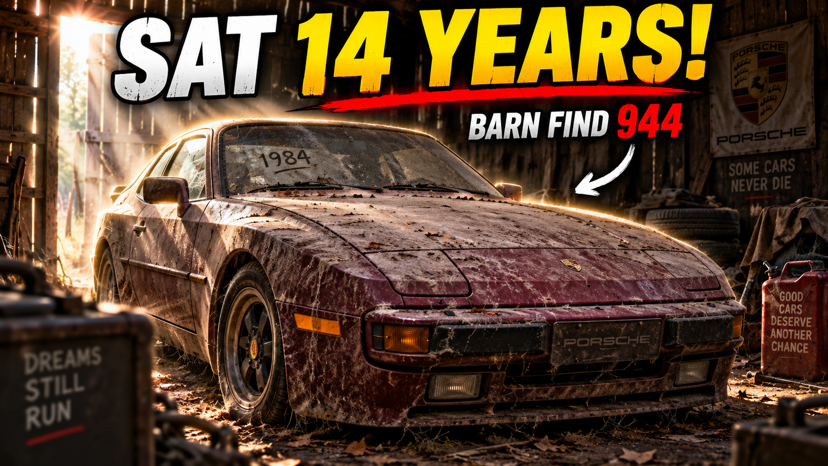 Project Barn Garage Porsche 944 barn find video thumbnail